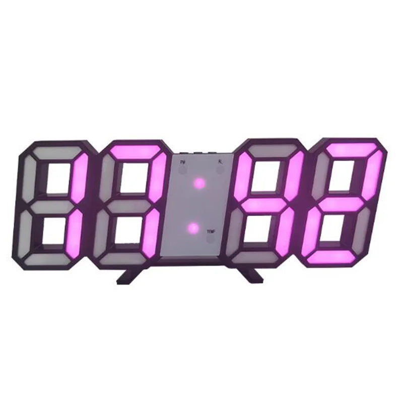 Modern Design 3D Large Wall Clock LED Digital USB Electronic Clocks on the Wall Luminous Alarm Table Clock Desktop Home Decor