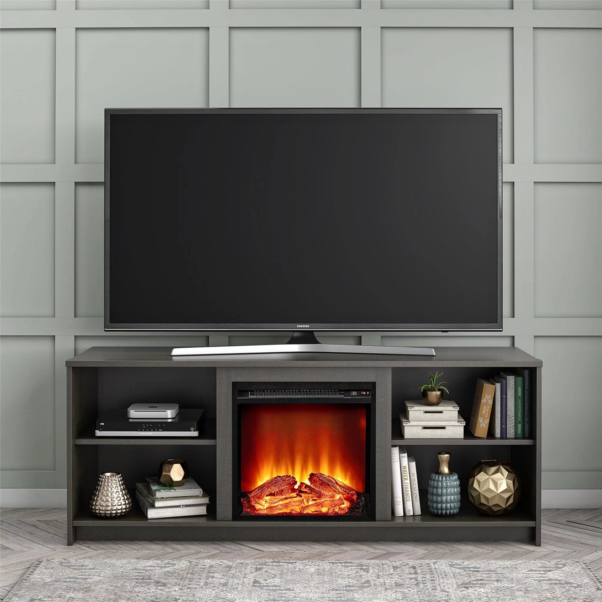 Fireplace TV Stand for Tvs up to 65", Espresso