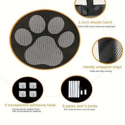 Portable Pet Barrier Fences Portable Folding Breathable Mesh Dog Gate Pet Separation Guard Isolated Fence Dogs Baby Safety Fence