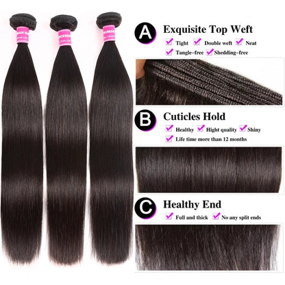 HAIR 30 Inch Brazilian Bone Straight Hair Bundles 100% Human Hair Weave Bundles Straight Virgin Hair Extension 1/3/4 PCS