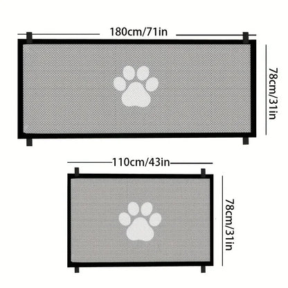 Portable Pet Barrier Fences Portable Folding Breathable Mesh Dog Gate Pet Separation Guard Isolated Fence Dogs Baby Safety Fence