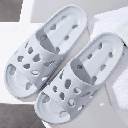 Bathroom Slippers Women Shoes Hollow Out Sandals Cheese Slides Summer EVA Shoes for Men Soft anti Slip Flip Flops Indoor Slipper