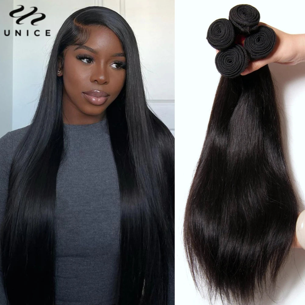 HAIR 30 Inch Brazilian Bone Straight Hair Bundles 100% Human Hair Weave Bundles Straight Virgin Hair Extension 1/3/4 PCS