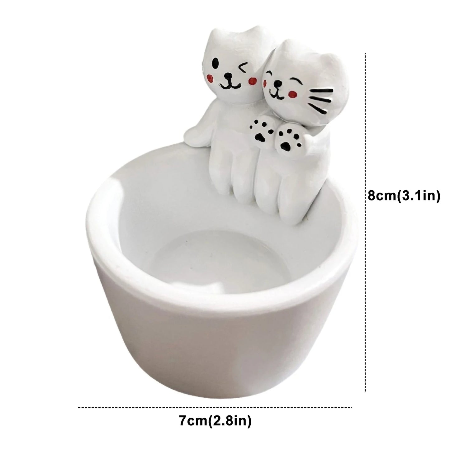 Kitten Candle Holder Cute Cat Candlestick Creative Aromatherapy Candle Holder Durable High Tempe Cartoon Candlestick Decoration