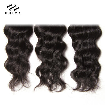 Hair 3PCS Natural Wave Peruvian Hair Bundles 100% Human Hair Weaves 8"-26" Natural Color Remy Hair Extension Free Shipping